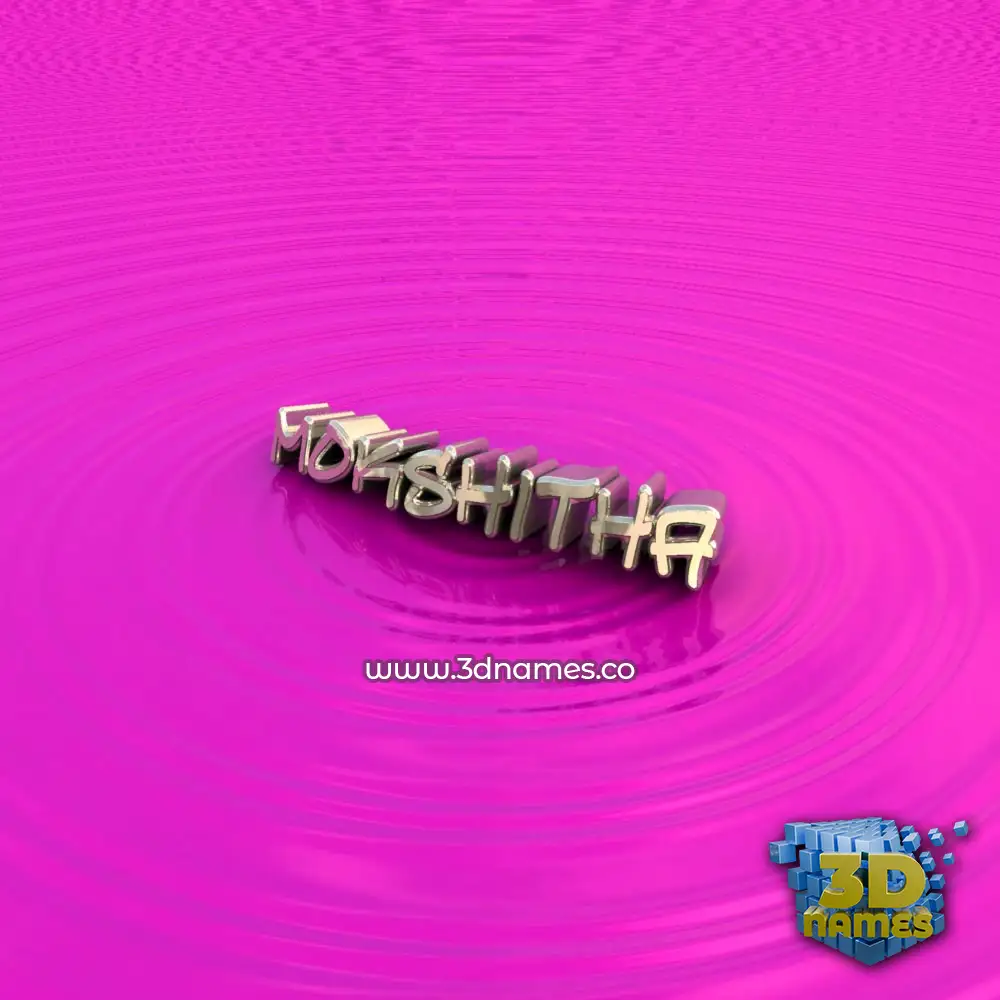 mokshitha in Pink Graffiti style - 3D name wallpaper
