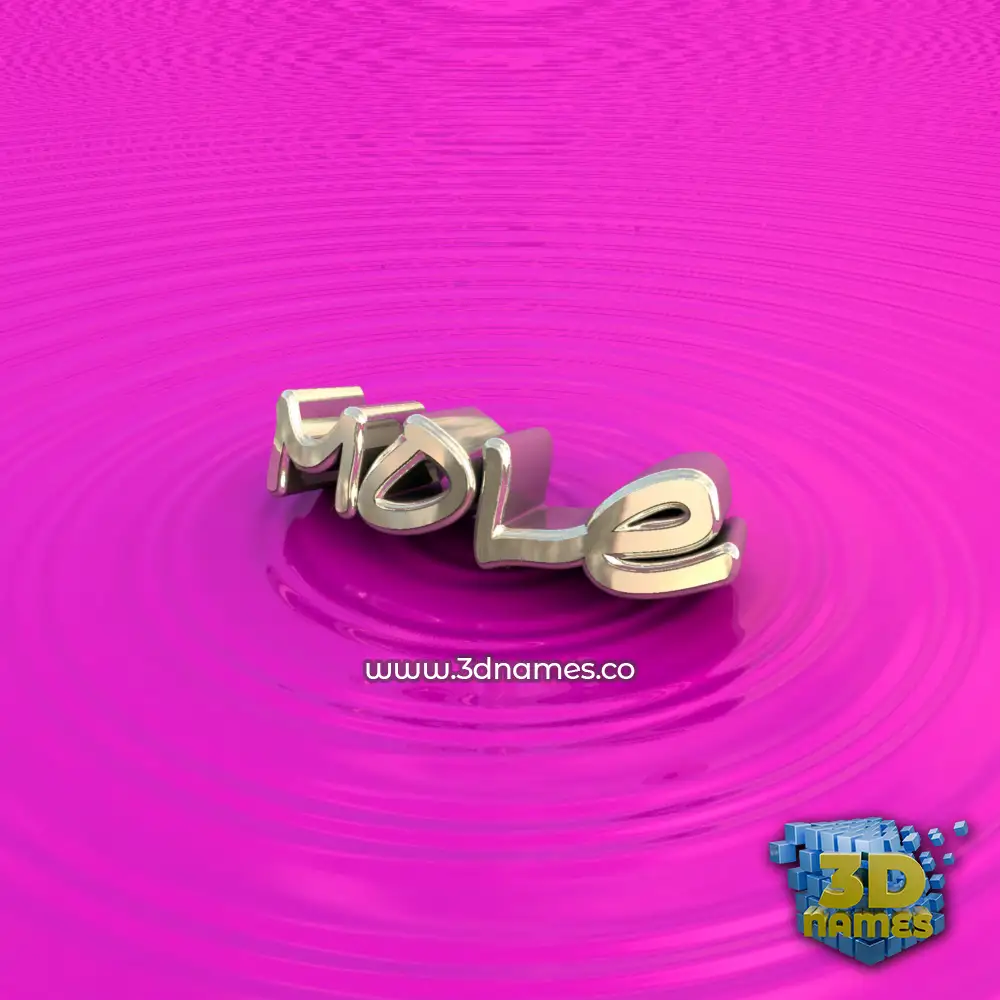 mole in Pink Graffiti style - 3D name wallpaper