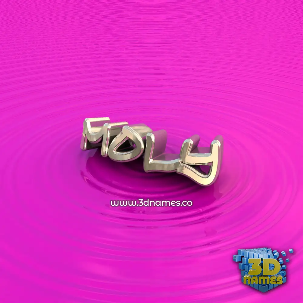 moly in Pink Graffiti style - 3D name wallpaper