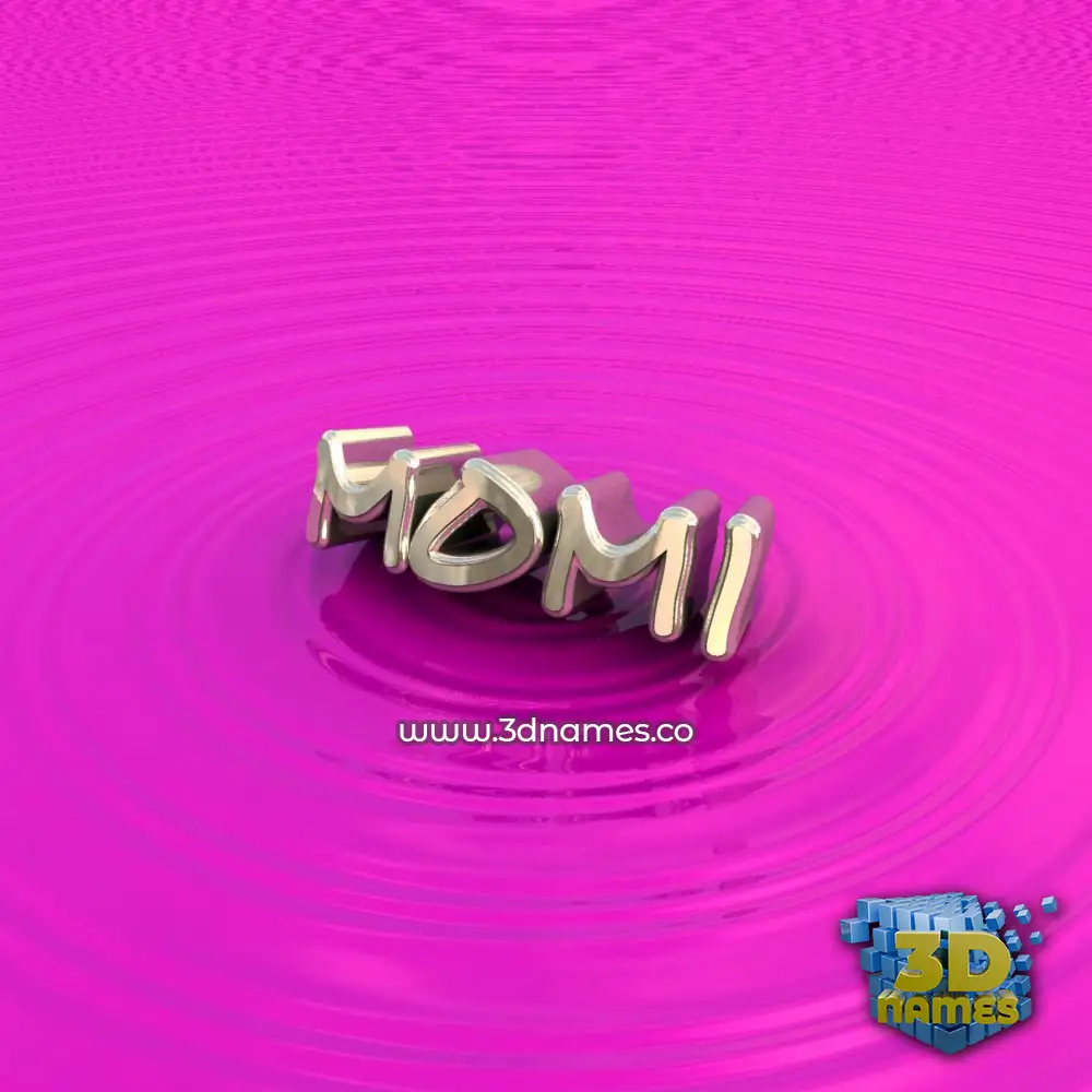 momi in Pink Graffiti style - 3D name wallpaper