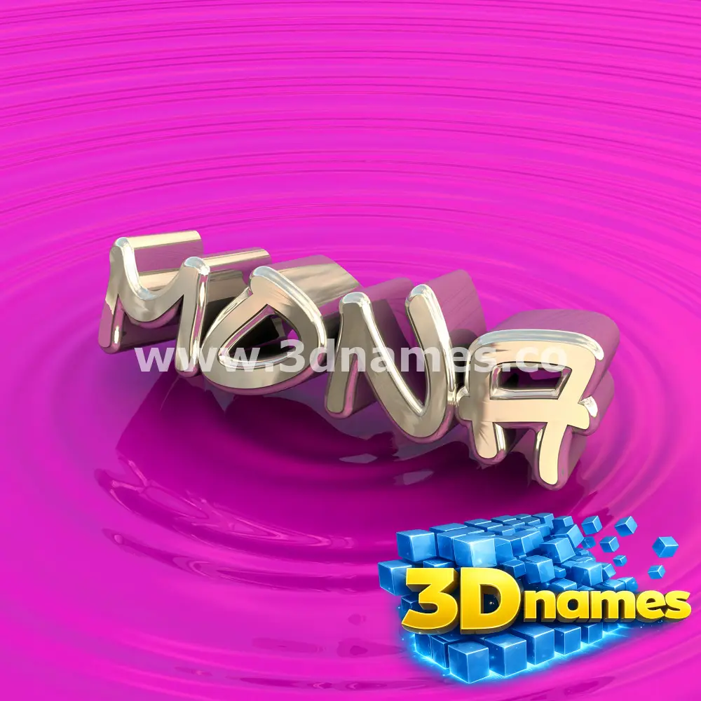 mona in Pink Graffiti style - 3D name wallpaper