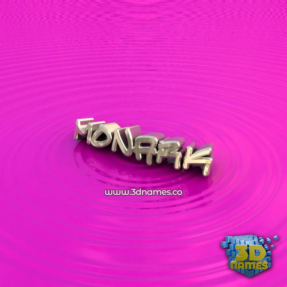 monark in Pink Graffiti style - 3D name wallpaper