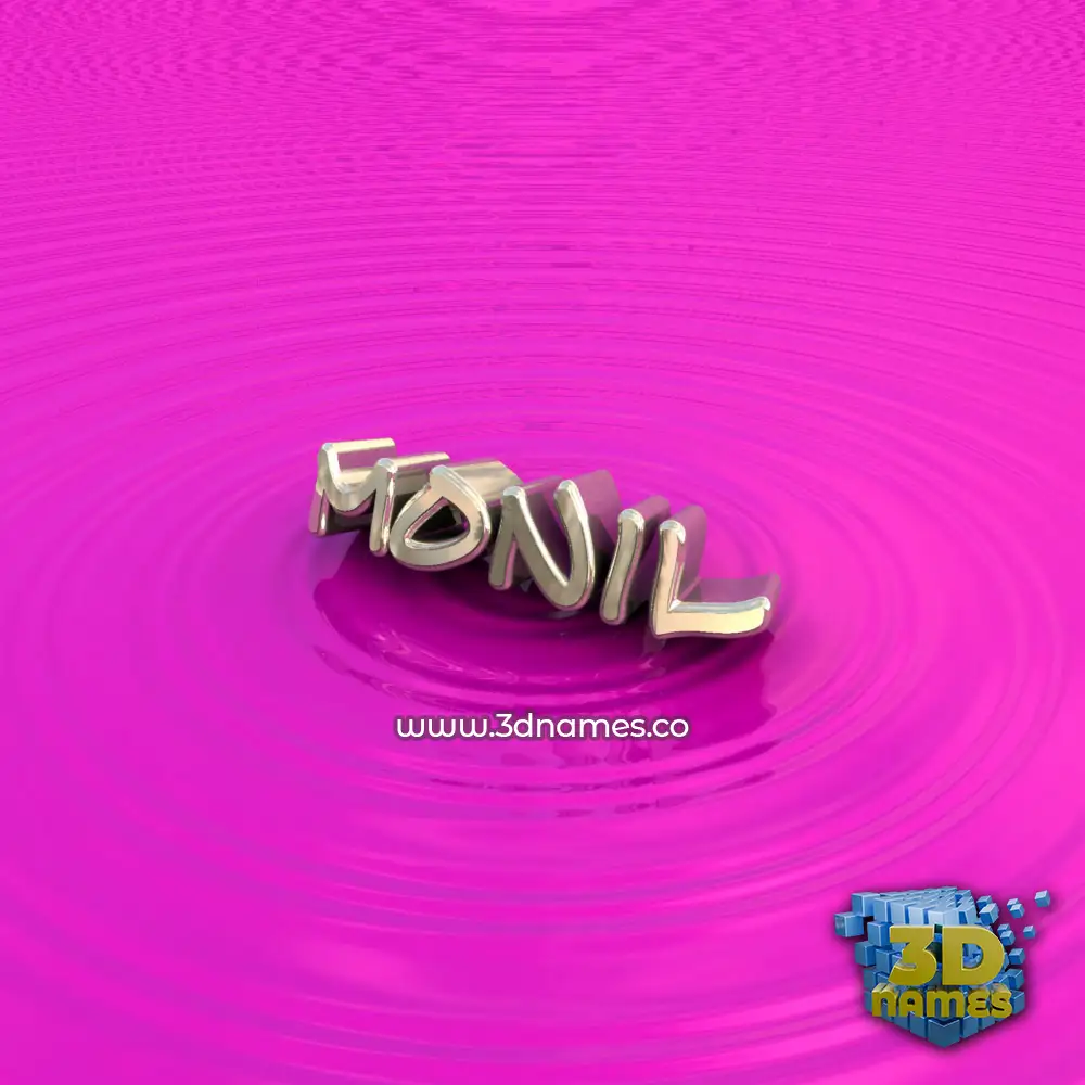monil in Pink Graffiti style - 3D name wallpaper