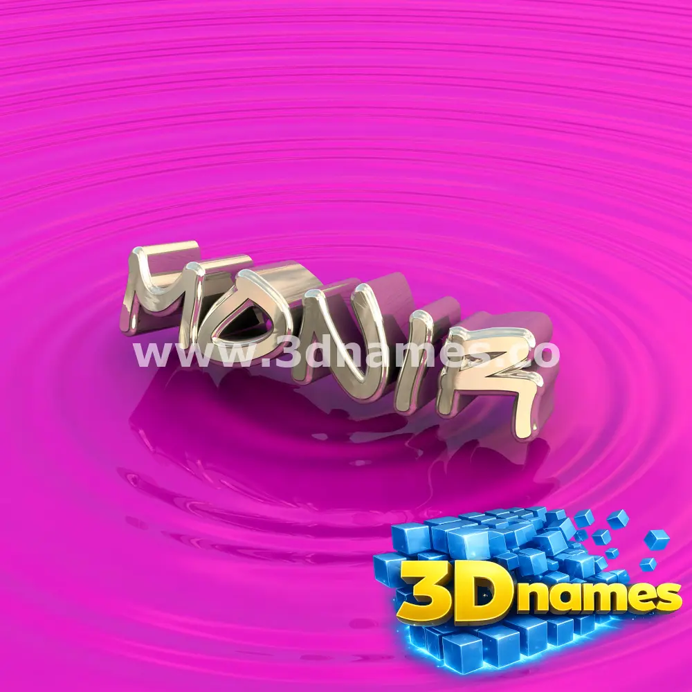 monir in Pink Graffiti style - 3D name wallpaper