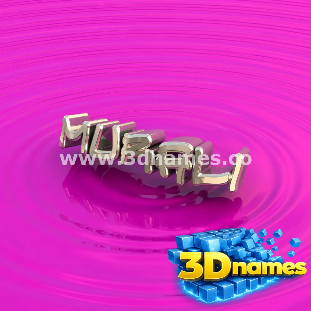 murali in Pink Graffiti style - 3D name wallpaper
