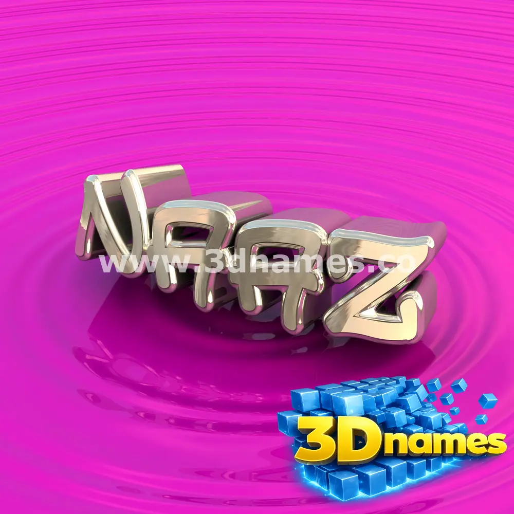 naaz in Pink Graffiti style - 3D name wallpaper