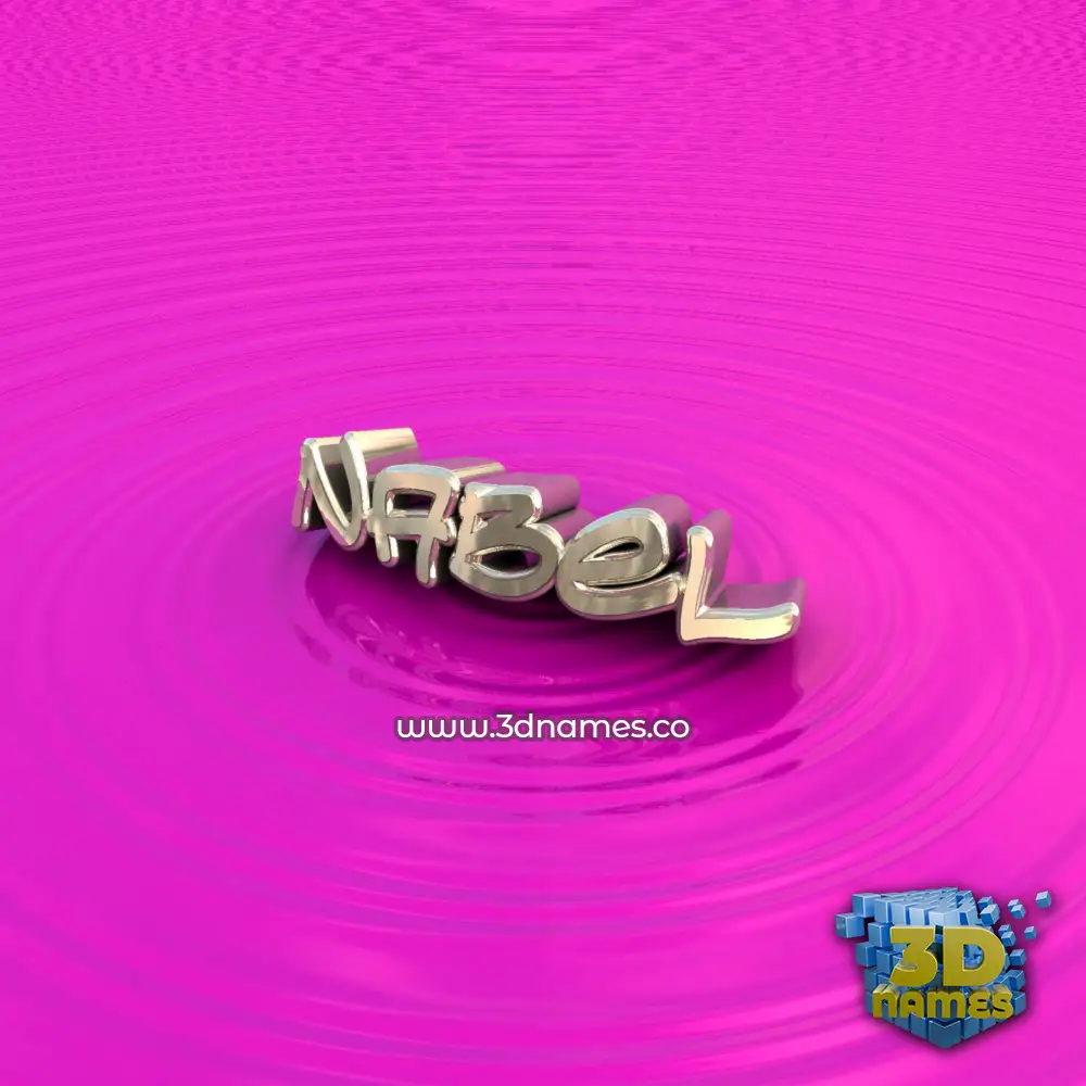nabel in Pink Graffiti style - 3D name wallpaper