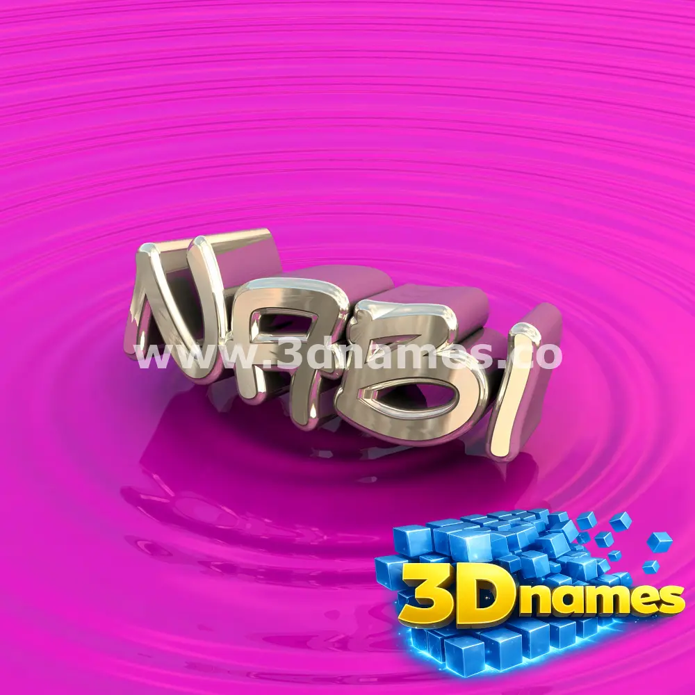 nabi in Pink Graffiti style - 3D name wallpaper