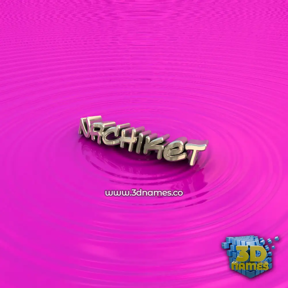 nachiket in Pink Graffiti style - 3D name wallpaper