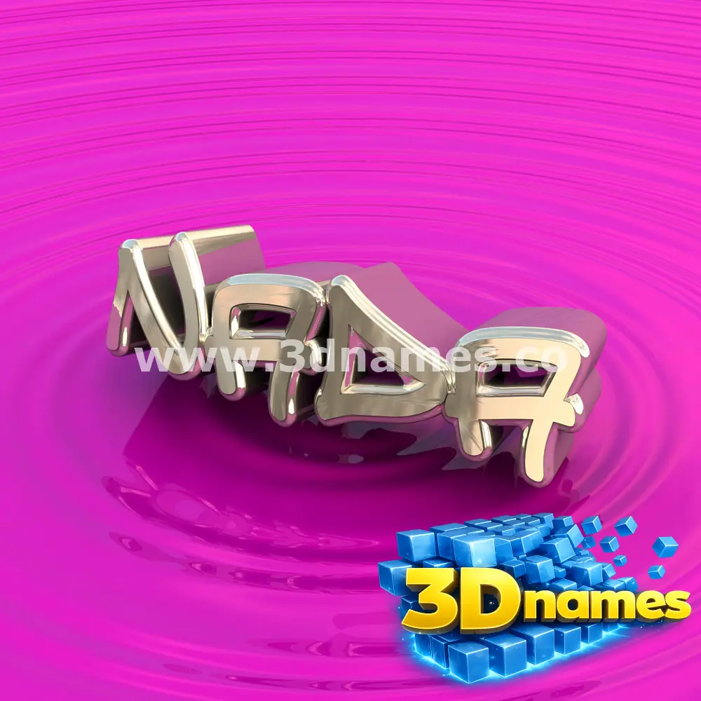 nada in Pink Graffiti style - 3D name wallpaper