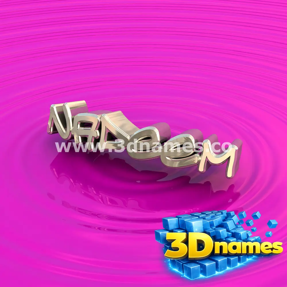 nadeem in Pink Graffiti style - 3D name wallpaper