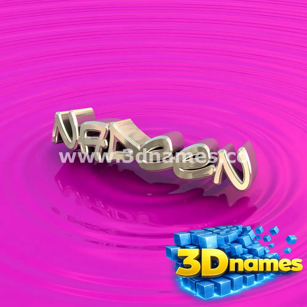 nadeen in Pink Graffiti style - 3D name wallpaper
