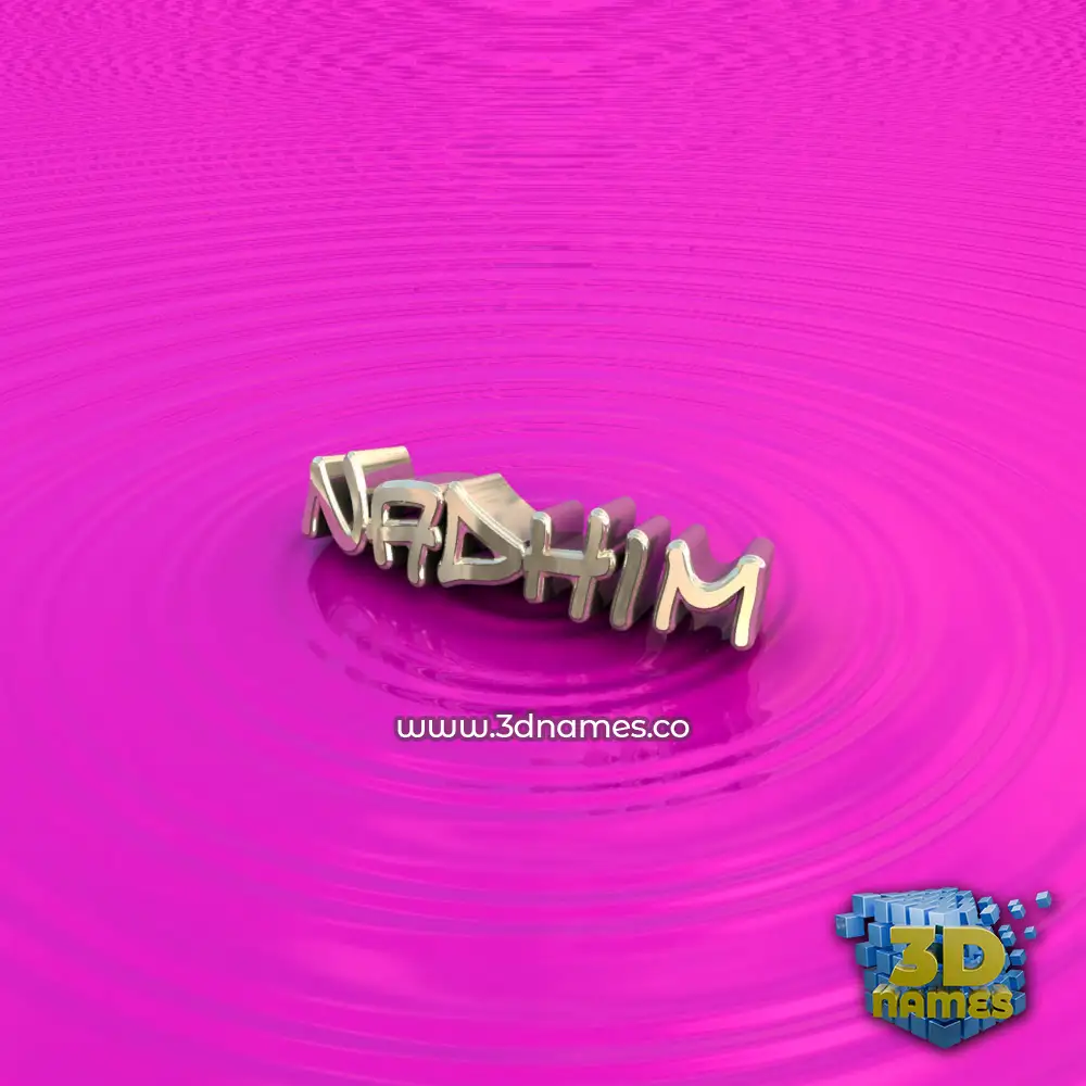 nadhim in Pink Graffiti style - 3D name wallpaper