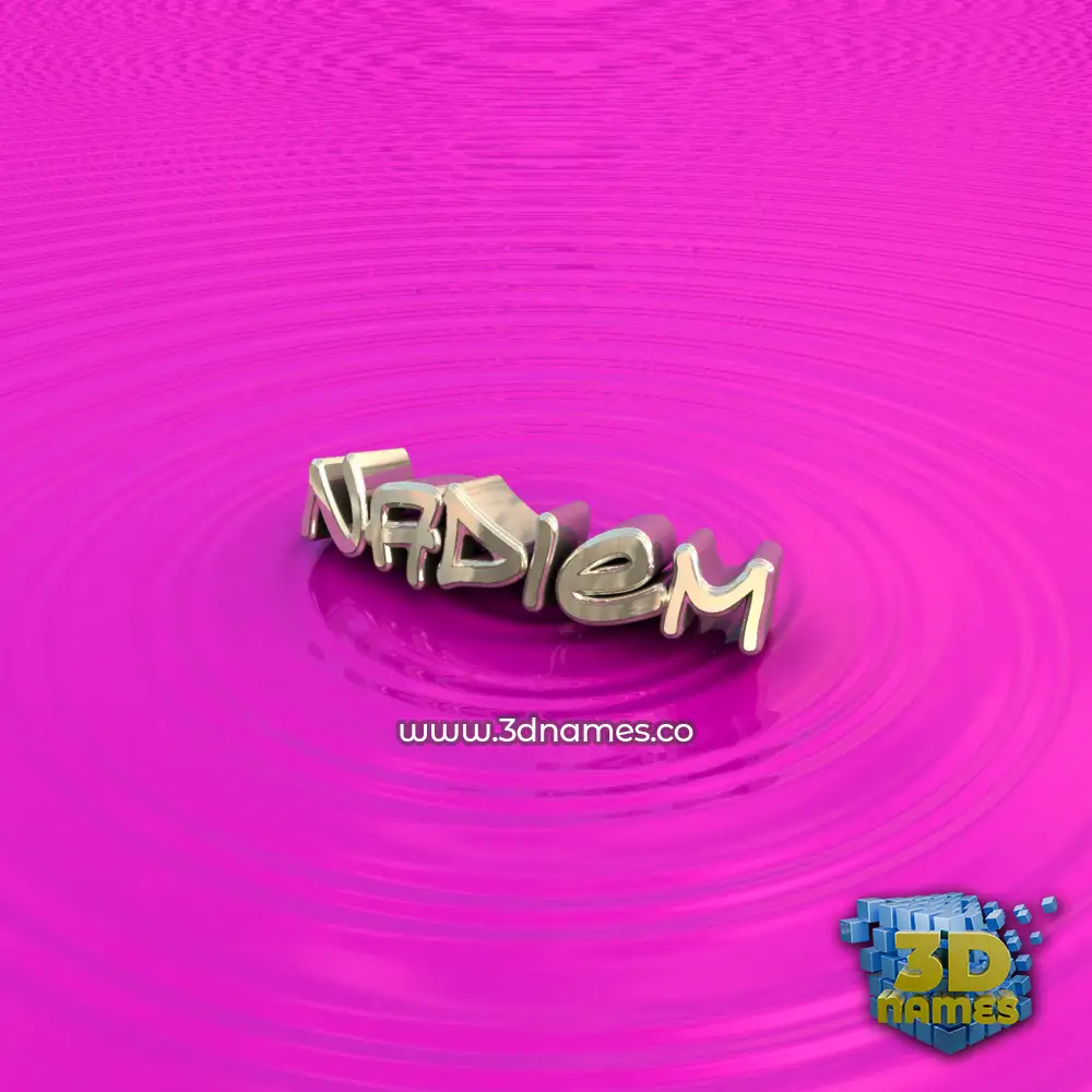 nadiem in Pink Graffiti style - 3D name wallpaper