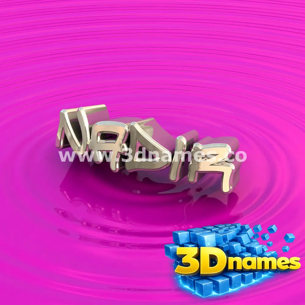 nadir in Pink Graffiti style - 3D name wallpaper