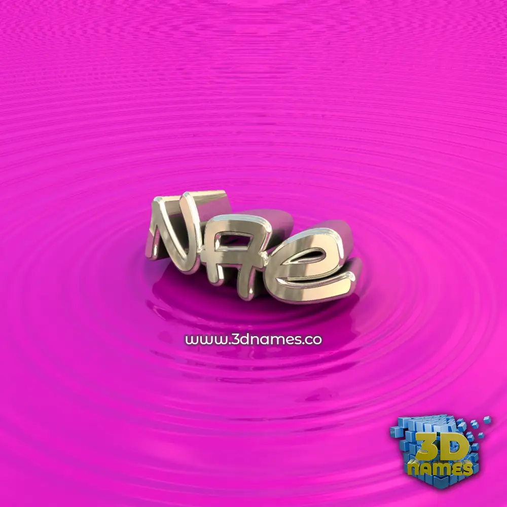 nae in Pink Graffiti style - 3D name wallpaper