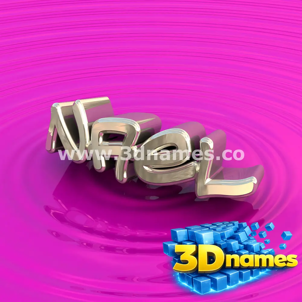 nael in Pink Graffiti style - 3D name wallpaper