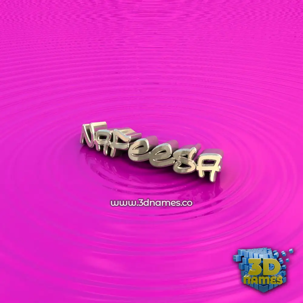 nafeesa in Pink Graffiti style - 3D name wallpaper