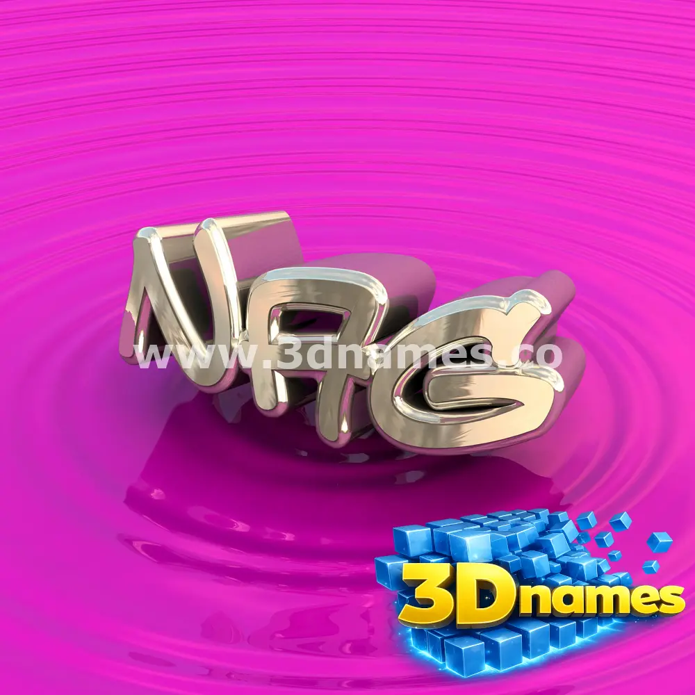 nag in Pink Graffiti style - 3D name wallpaper