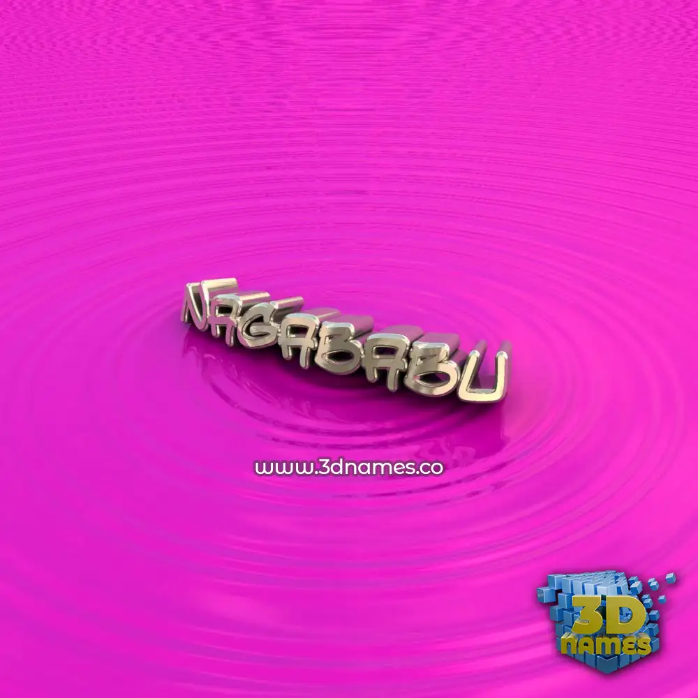 nagababu in Pink Graffiti style - 3D name wallpaper