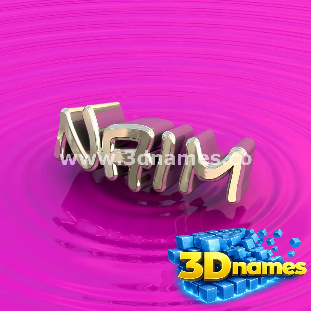 naim in Pink Graffiti style - 3D name wallpaper