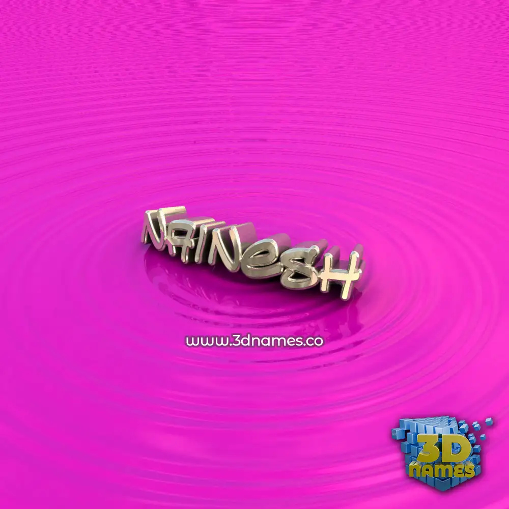 nainesh in Pink Graffiti style - 3D name wallpaper
