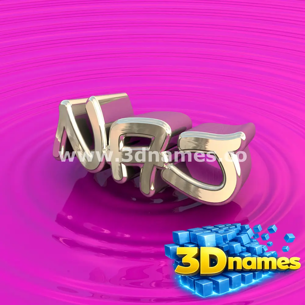 naj in Pink Graffiti style - 3D name wallpaper