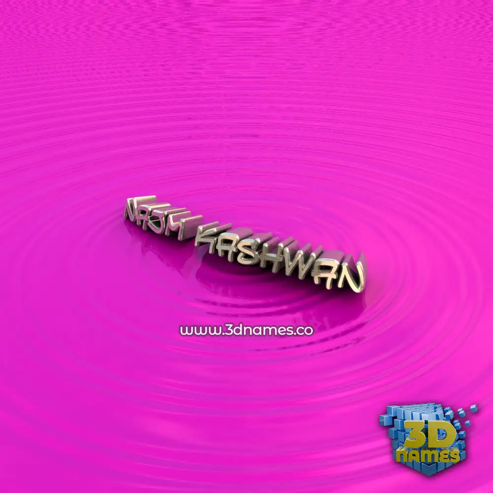 najm kashwan in Pink Graffiti style - 3D name wallpaper
