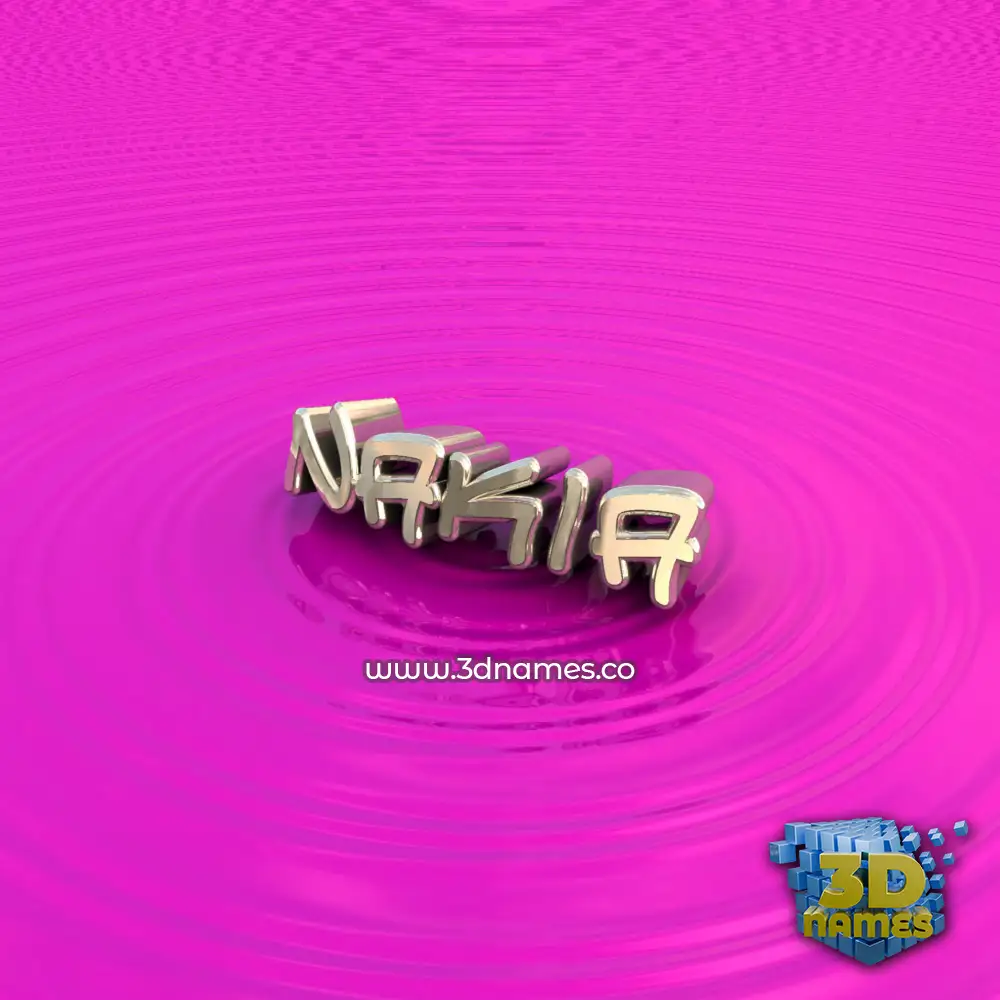nakia in Pink Graffiti style - 3D name wallpaper
