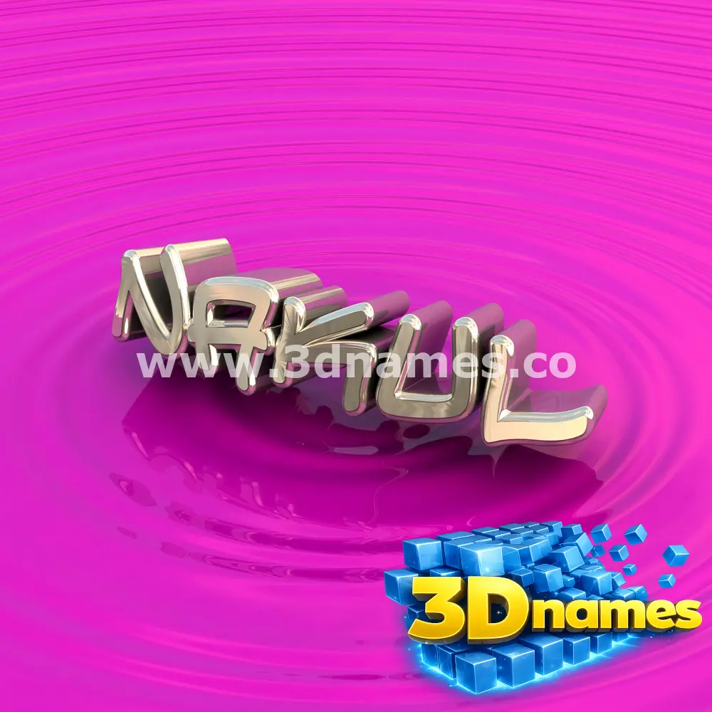 nakul in Pink Graffiti style - 3D name wallpaper