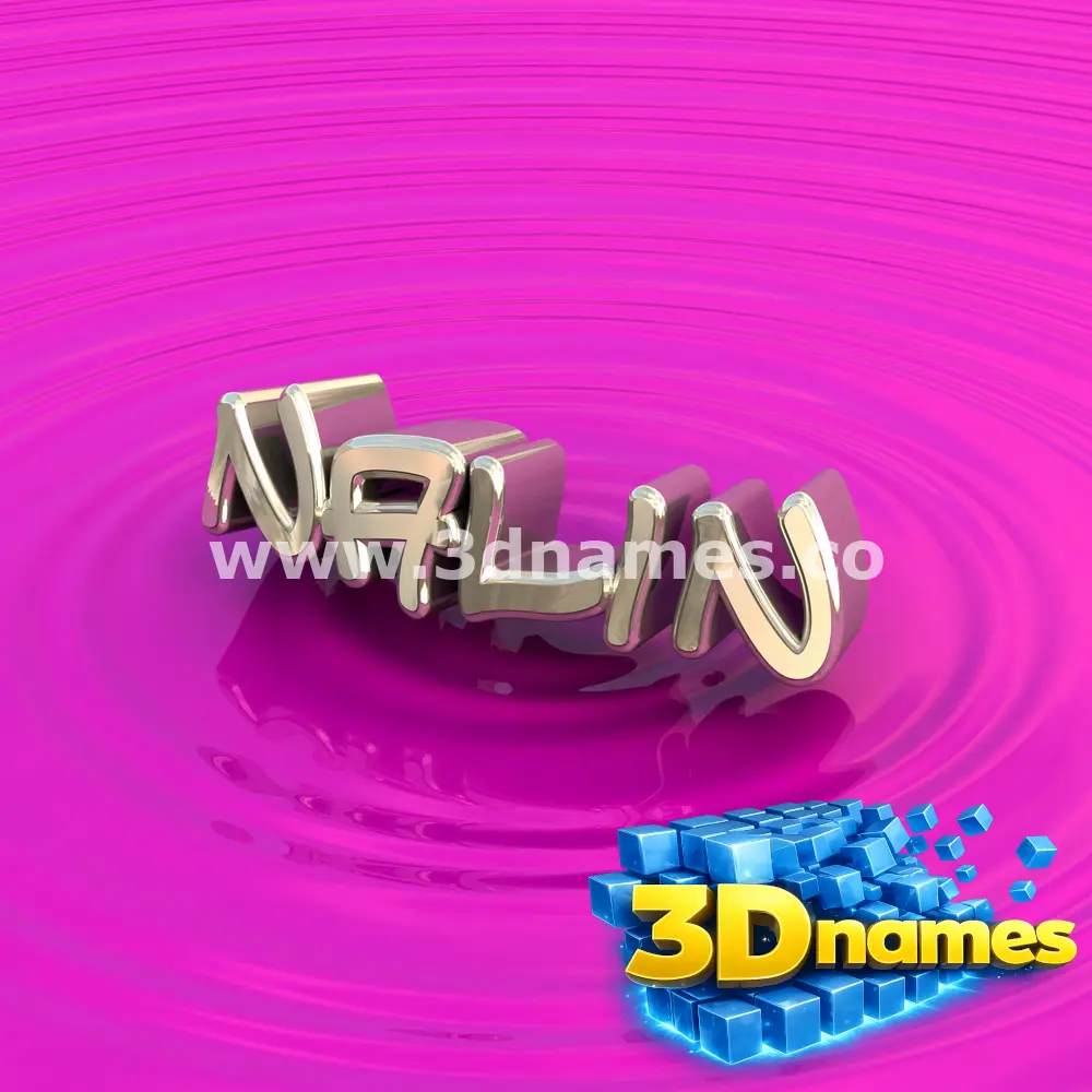 nalin in Pink Graffiti style - 3D name wallpaper