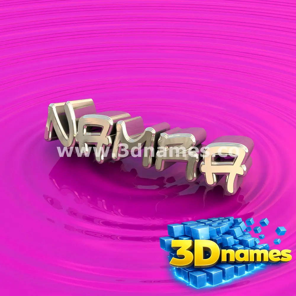 namra in Pink Graffiti style - 3D name wallpaper