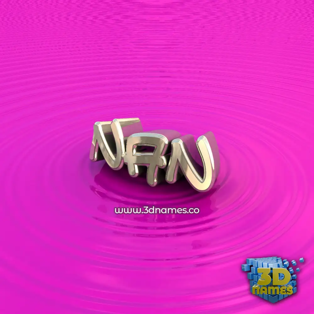 nan in Pink Graffiti style - 3D name wallpaper