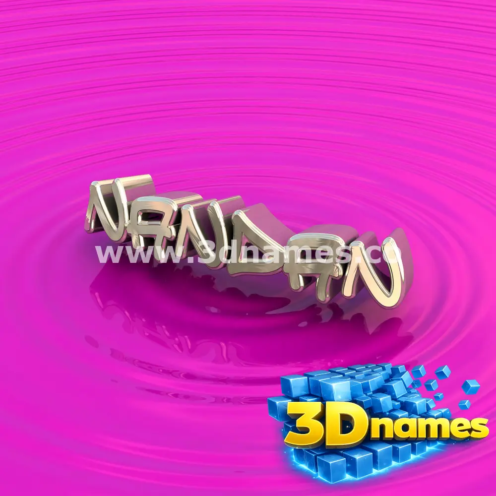 nandan in Pink Graffiti style - 3D name wallpaper