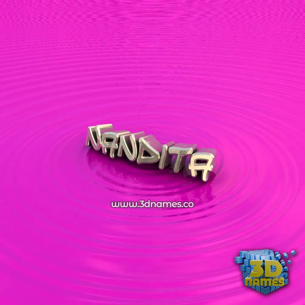 nandita in Pink Graffiti style - 3D name wallpaper