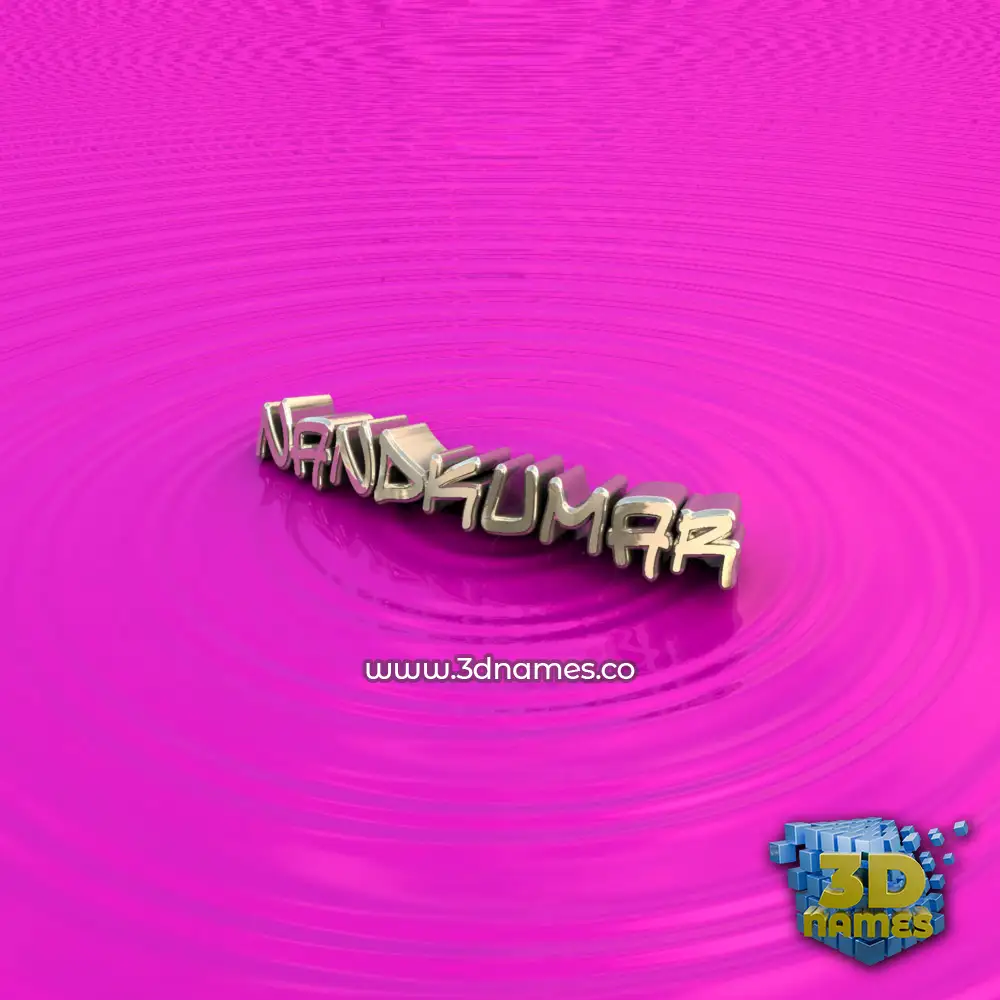nandkumar in Pink Graffiti style - 3D name wallpaper
