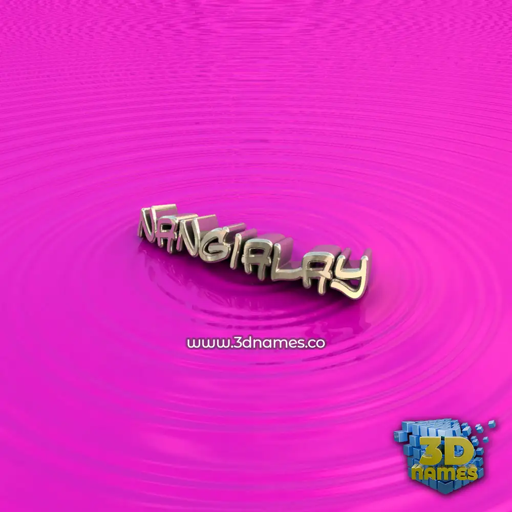 nangialay in Pink Graffiti style - 3D name wallpaper