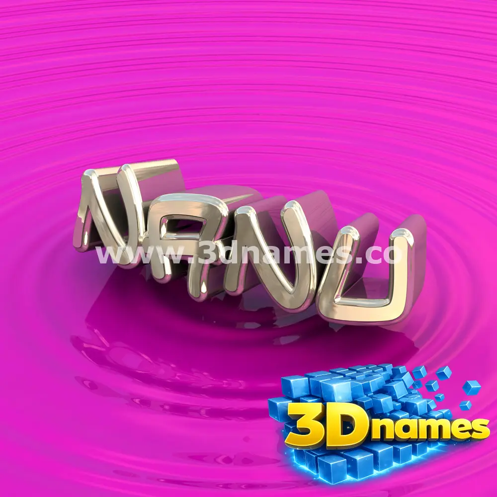 nanu in Pink Graffiti style - 3D name wallpaper