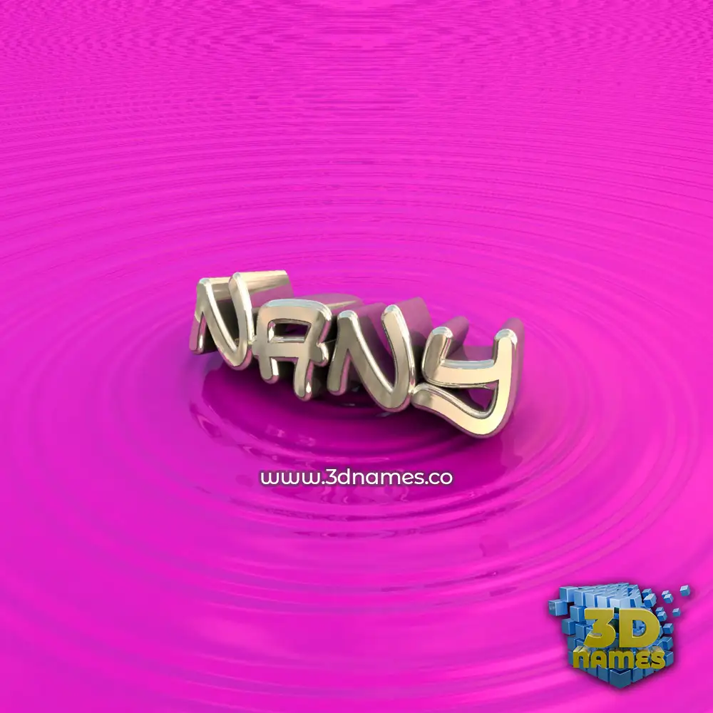 nany in Pink Graffiti style - 3D name wallpaper