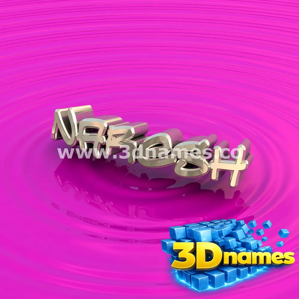 naresh in Pink Graffiti style - 3D name wallpaper