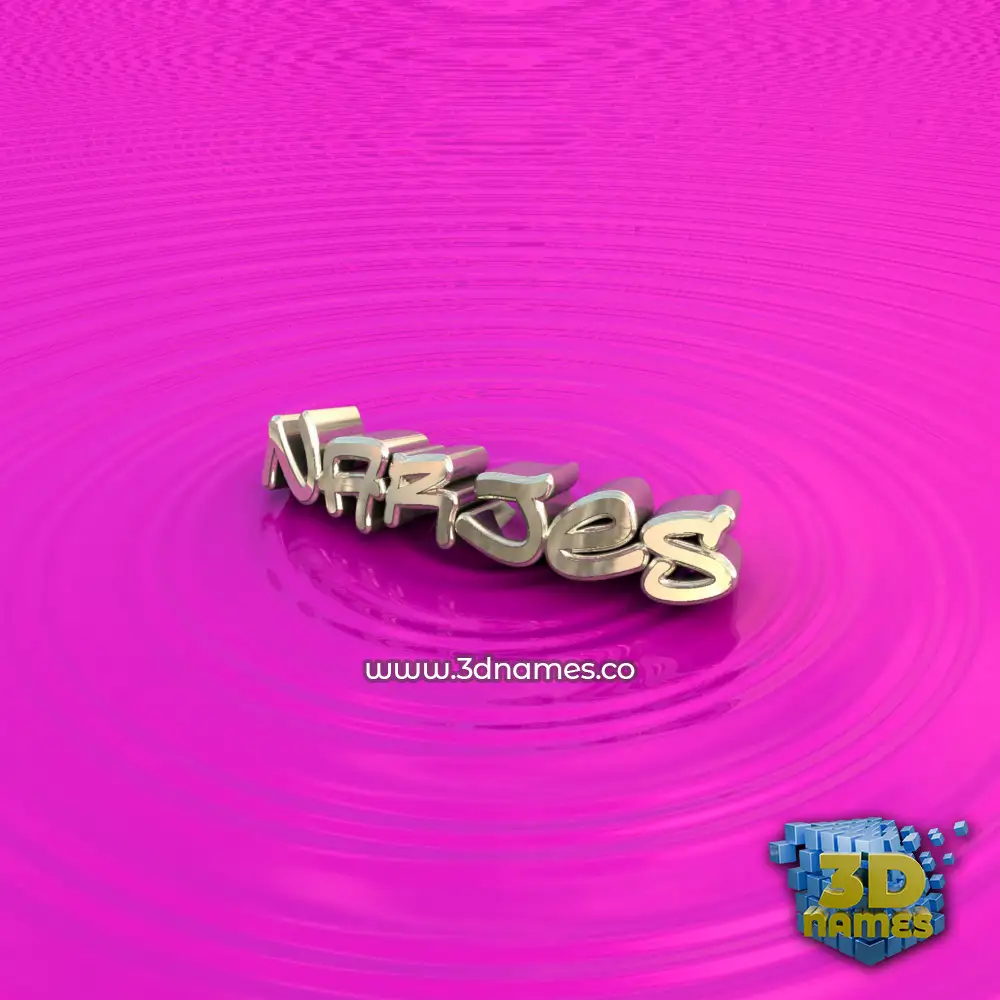 narjes in Pink Graffiti style - 3D name wallpaper