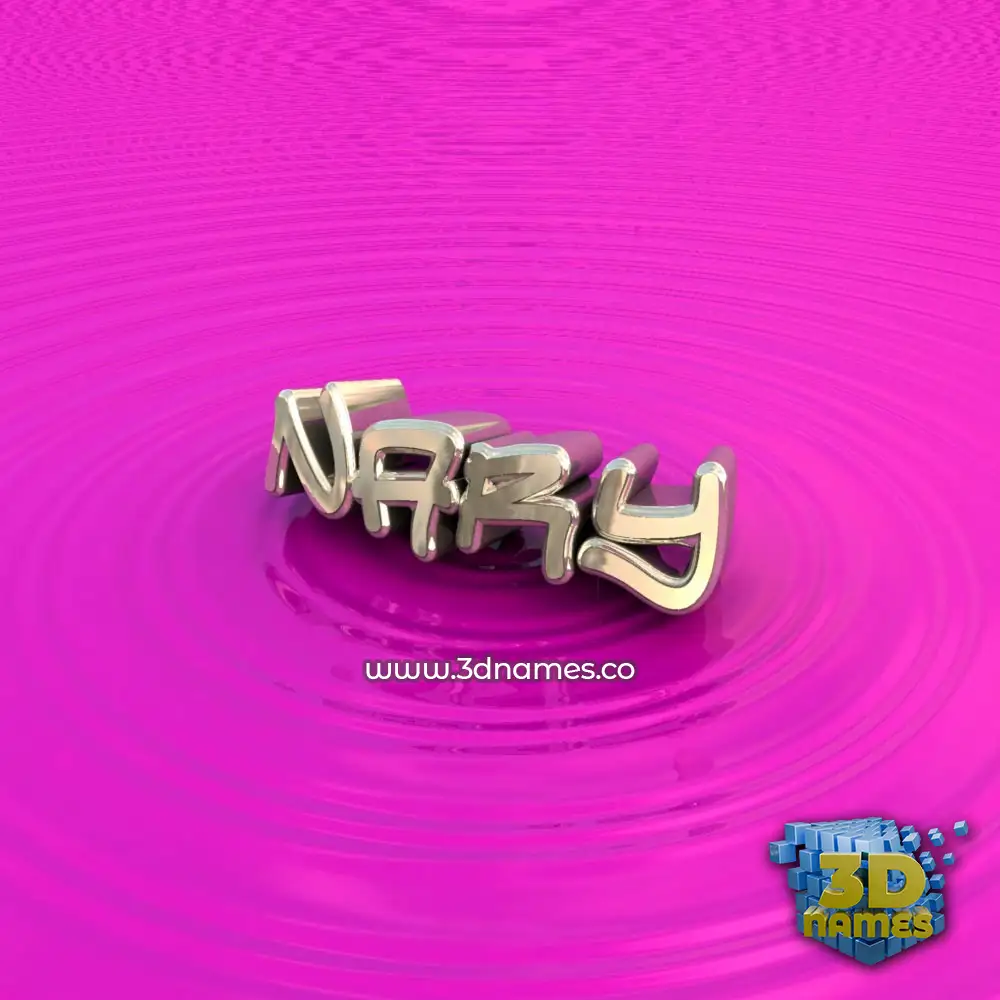 nary in Pink Graffiti style - 3D name wallpaper
