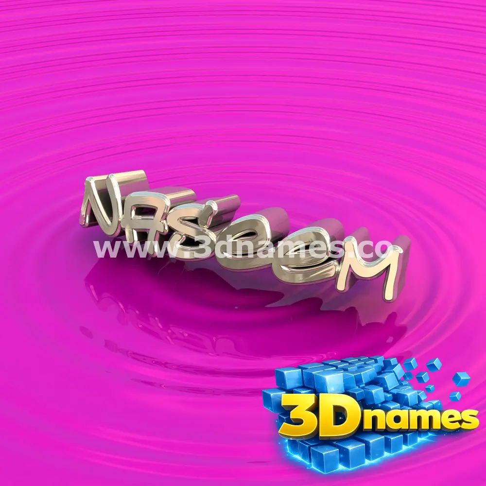 naseem in Pink Graffiti style - 3D name wallpaper