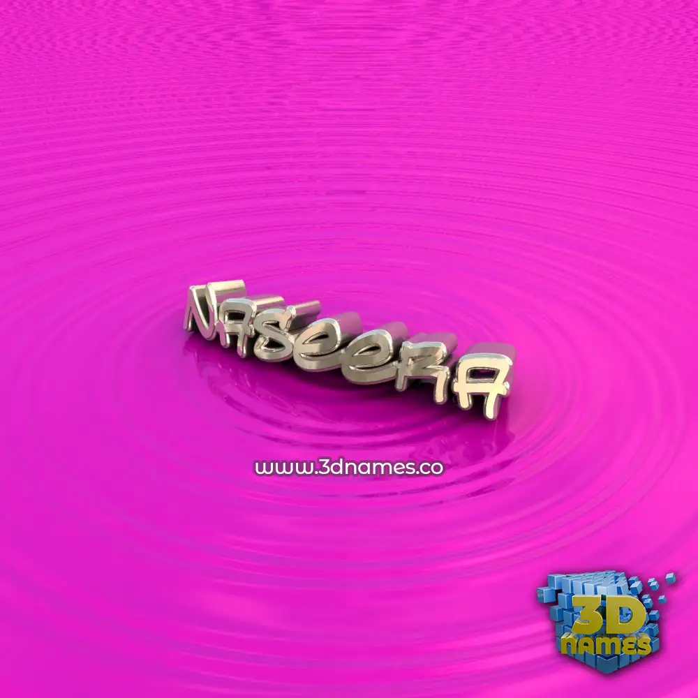 naseera in Pink Graffiti style - 3D name wallpaper