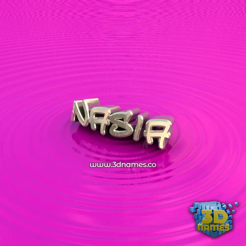 nasia in Pink Graffiti style - 3D name wallpaper