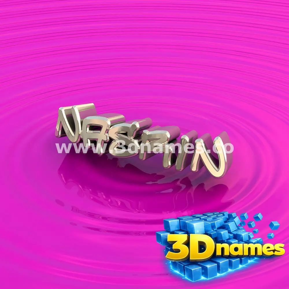 nasrin in Pink Graffiti style - 3D name wallpaper