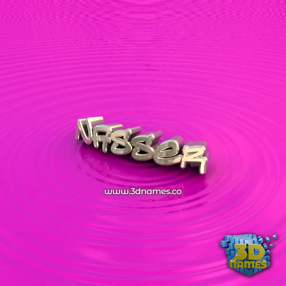 nasser in Pink Graffiti style - 3D name wallpaper