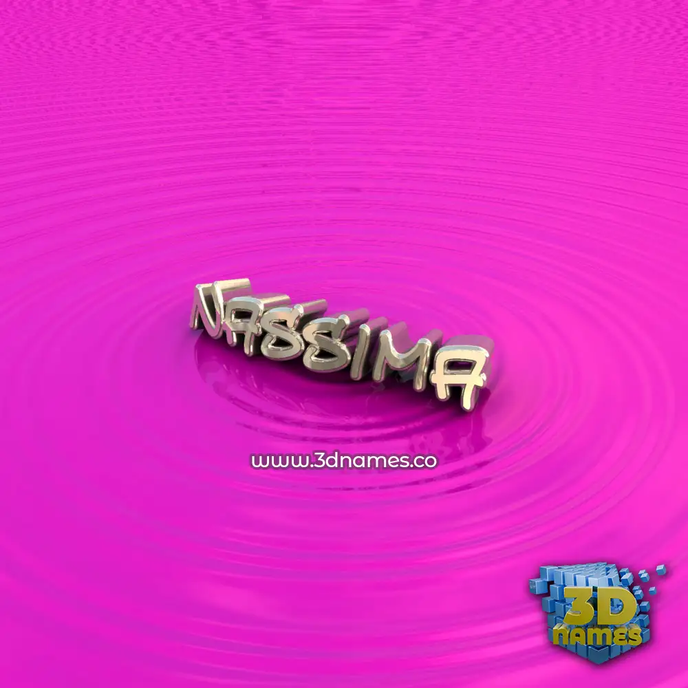 nassima in Pink Graffiti style - 3D name wallpaper