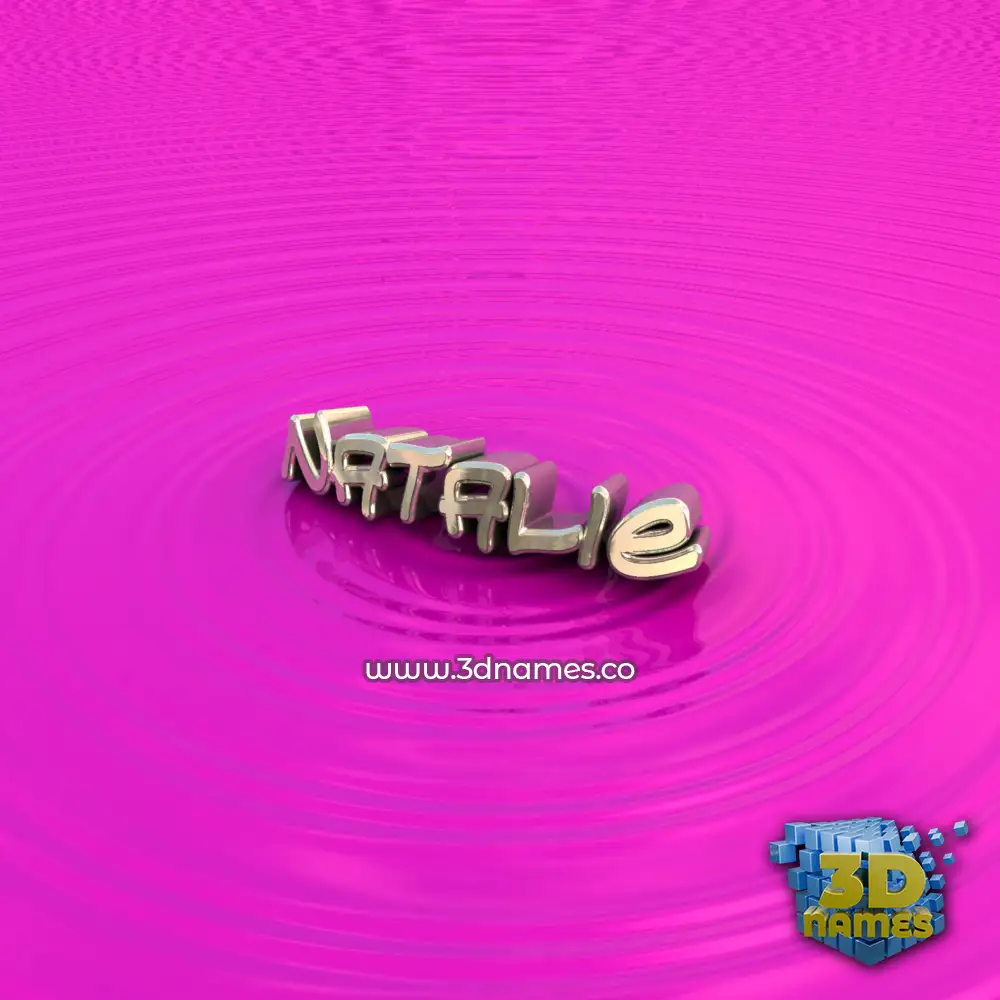 natalie in Pink Graffiti style - 3D name wallpaper
