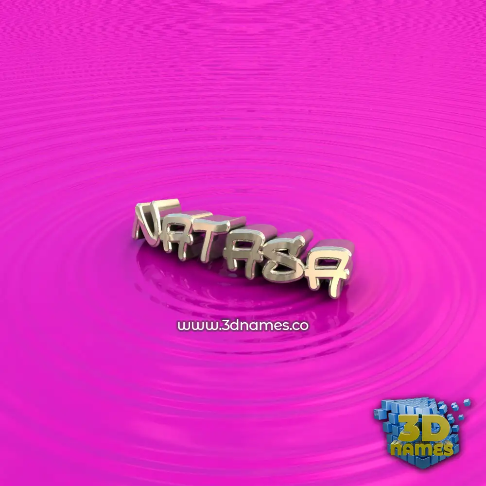natasa in Pink Graffiti style - 3D name wallpaper